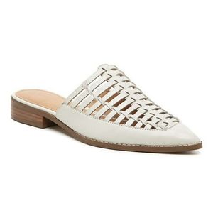 NEW Crown Vintage Off White Leather Mule